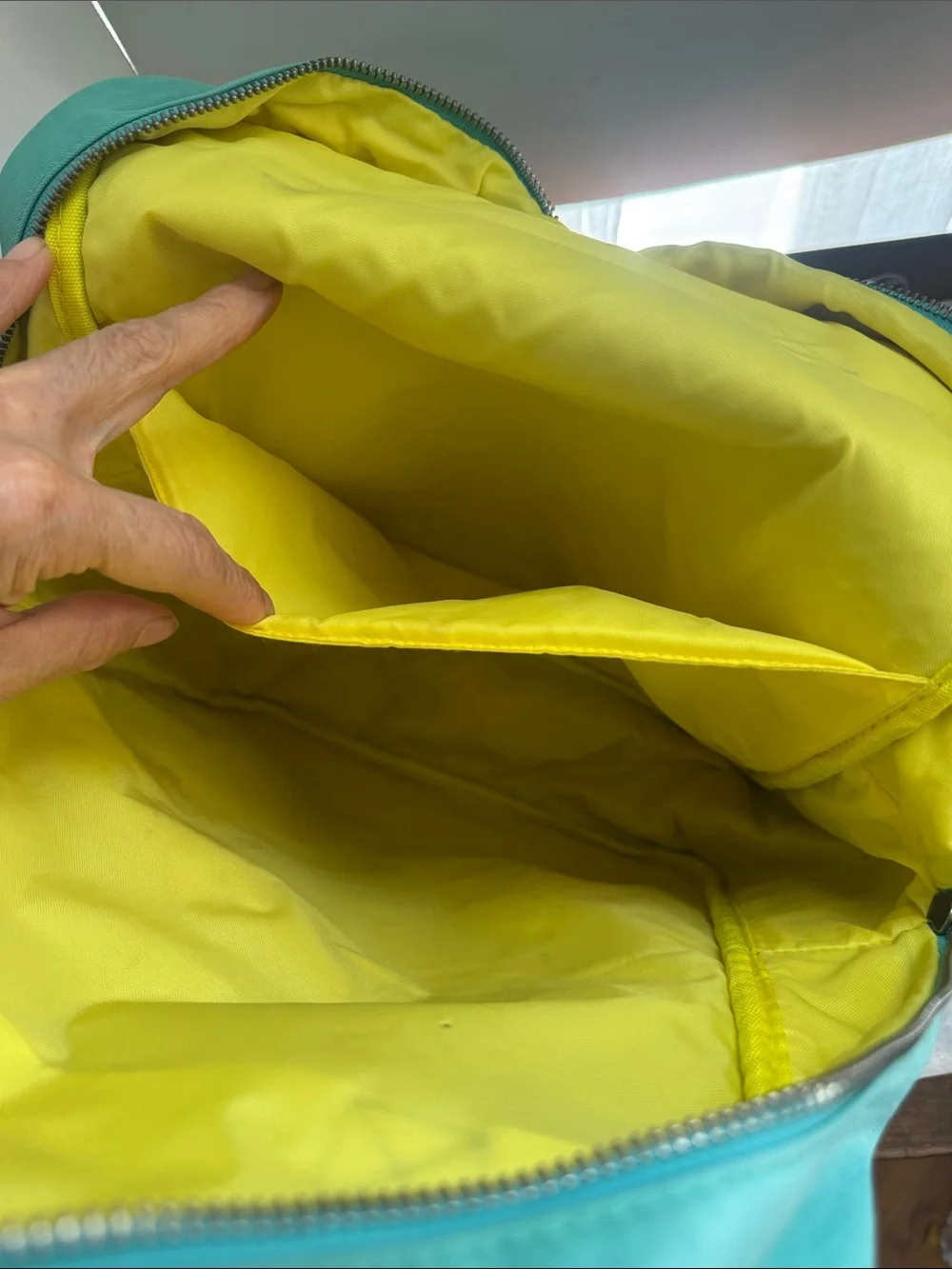 Teddy Fresh Colorblock Canvas Backpack in Pink, Yellow & Teal
